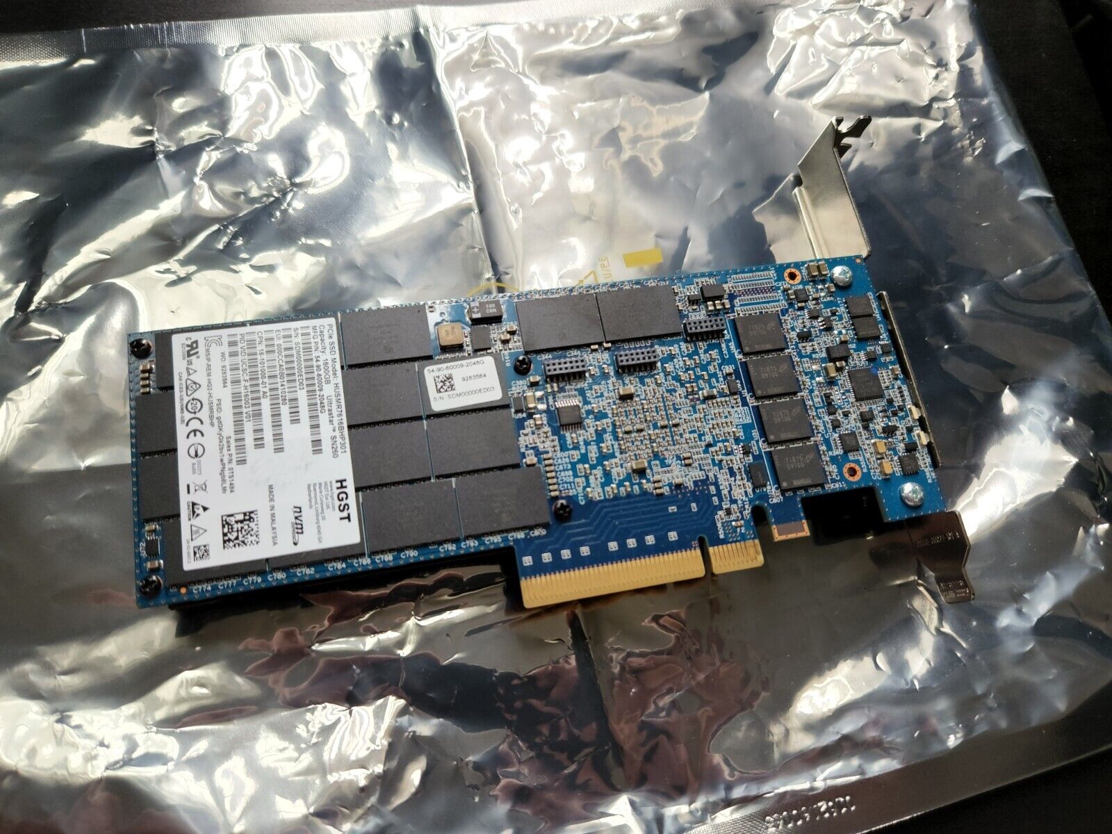 HGST Ultrastar SN260 HUSMR7616BHP301 1.6TB PCIe NVMe Solid State SSD 100% Health