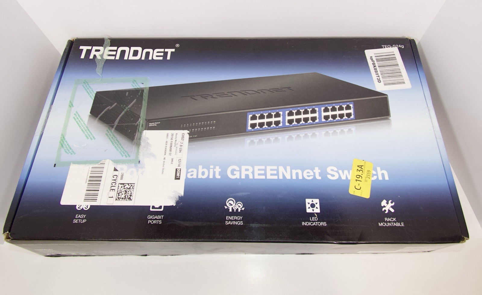 TRENDnet TEG-S24G 24 Port Gigabit Switch Lot 2 Rack Mount