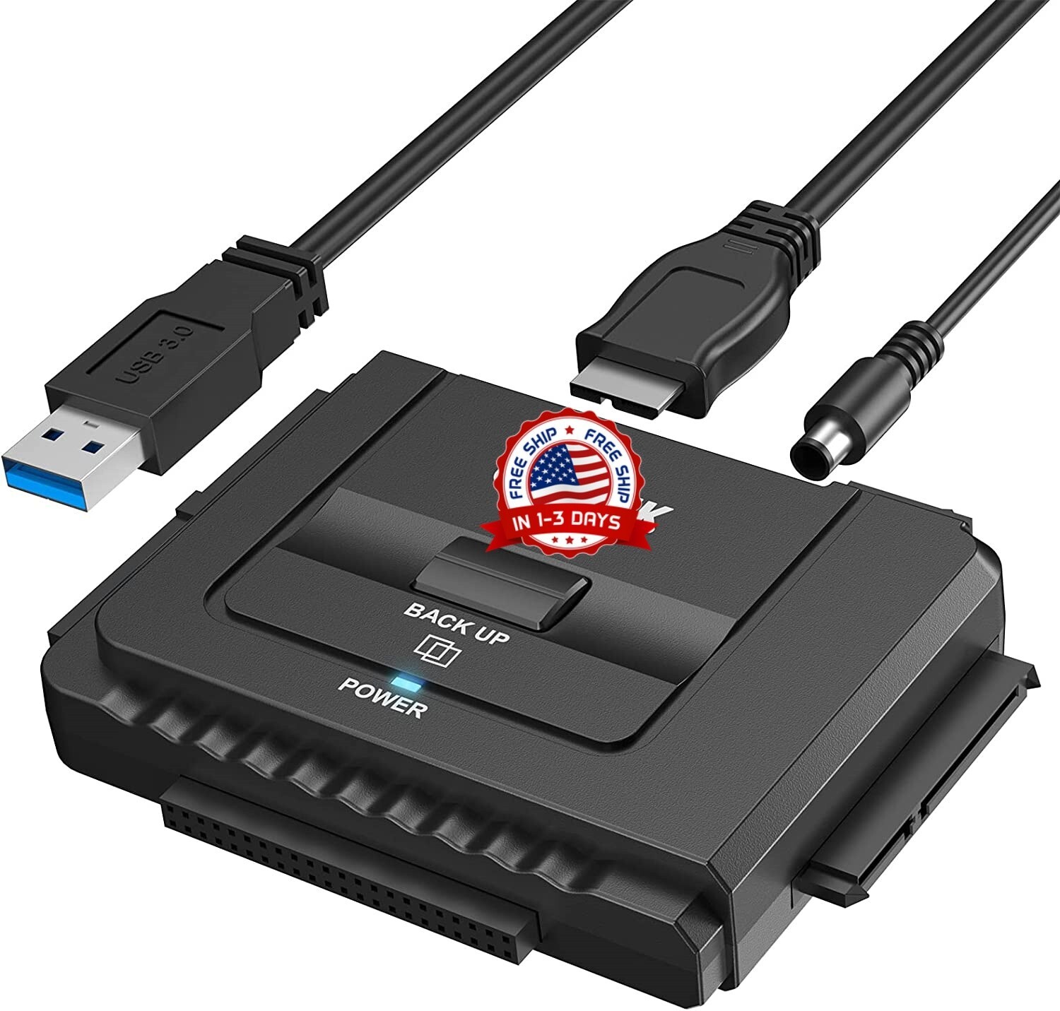Convertidor Usb 3.0 A Ide Y Sata Disco Duro Externo Kit De Adaptador De Unidad