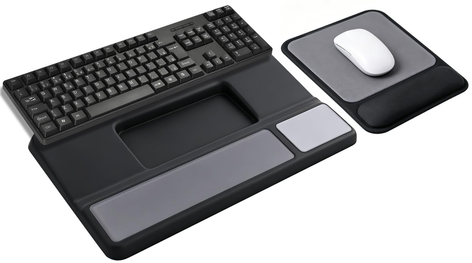 Keyboard Stand and Mouse Pad Set with Wrist Rest