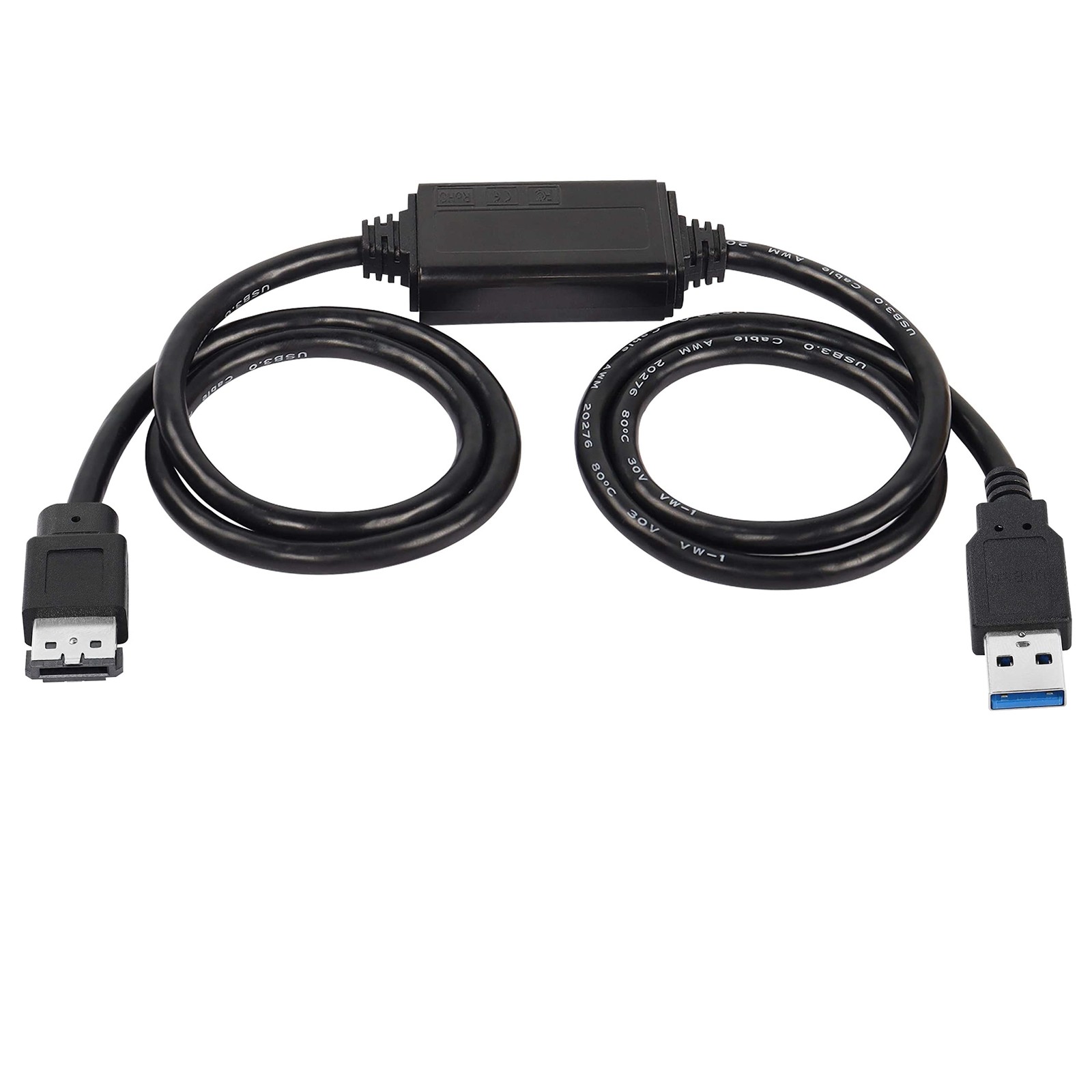 USB to eSATA Adapter Cable 5Gbps USB 3.0 to Power eSATA 5V Converter 3 Foot