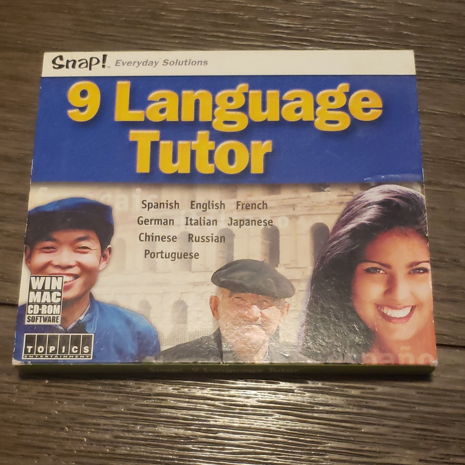 TOPICS Entertainment Snap 9 Language Tutor CD for Windows Spanish French German