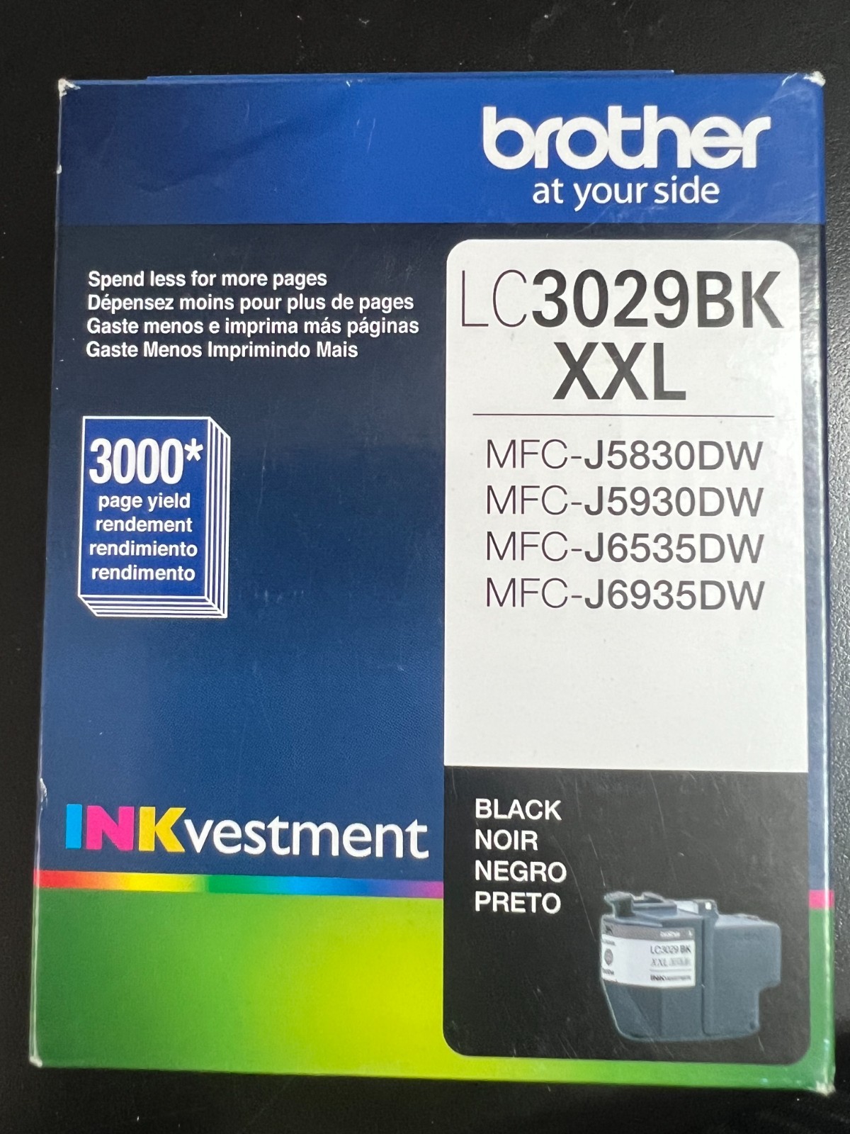 Brother LC3029BK XXL Black Ink Cartridge 4798/OB