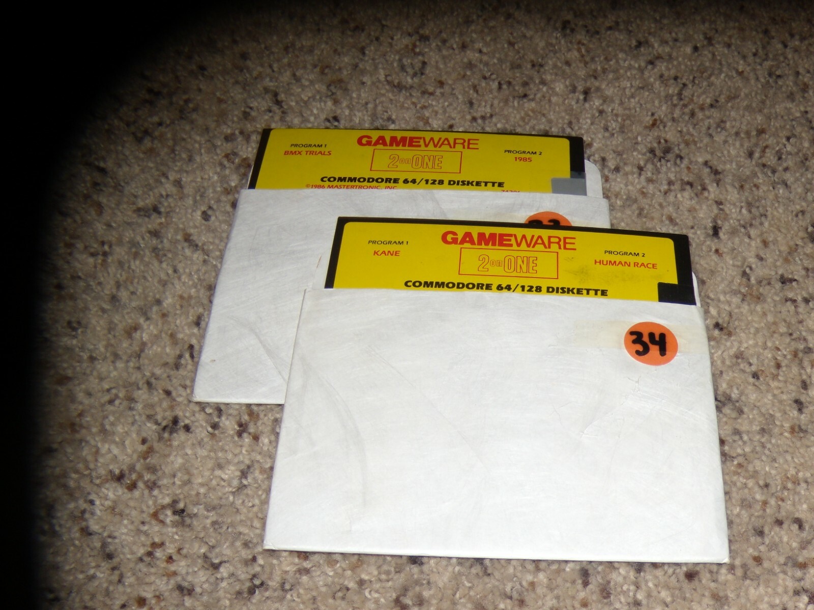 2 Commodore 64 Games: Kane/Human Race & BMX Trials/1985 