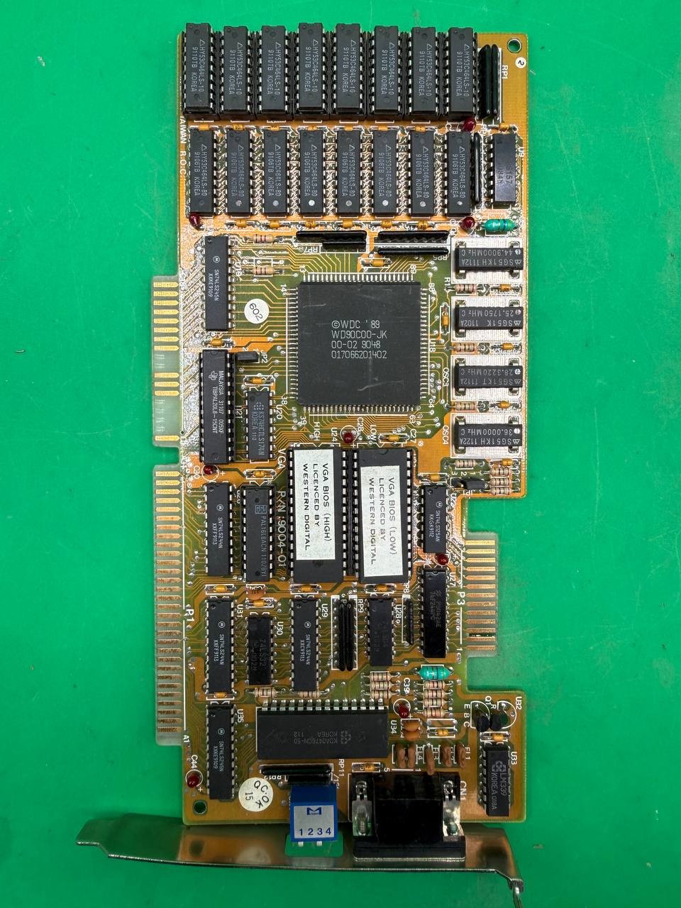 Vintage ISA VGA Graphics Card Western Digital WD90C00-JK 16-Bit TC