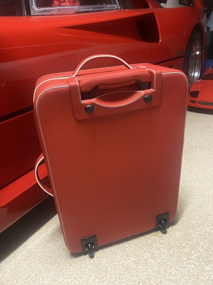 Ferrari 488 Spider Genuine Leather Carry Case Suitcase Not For Sale Red Unused
