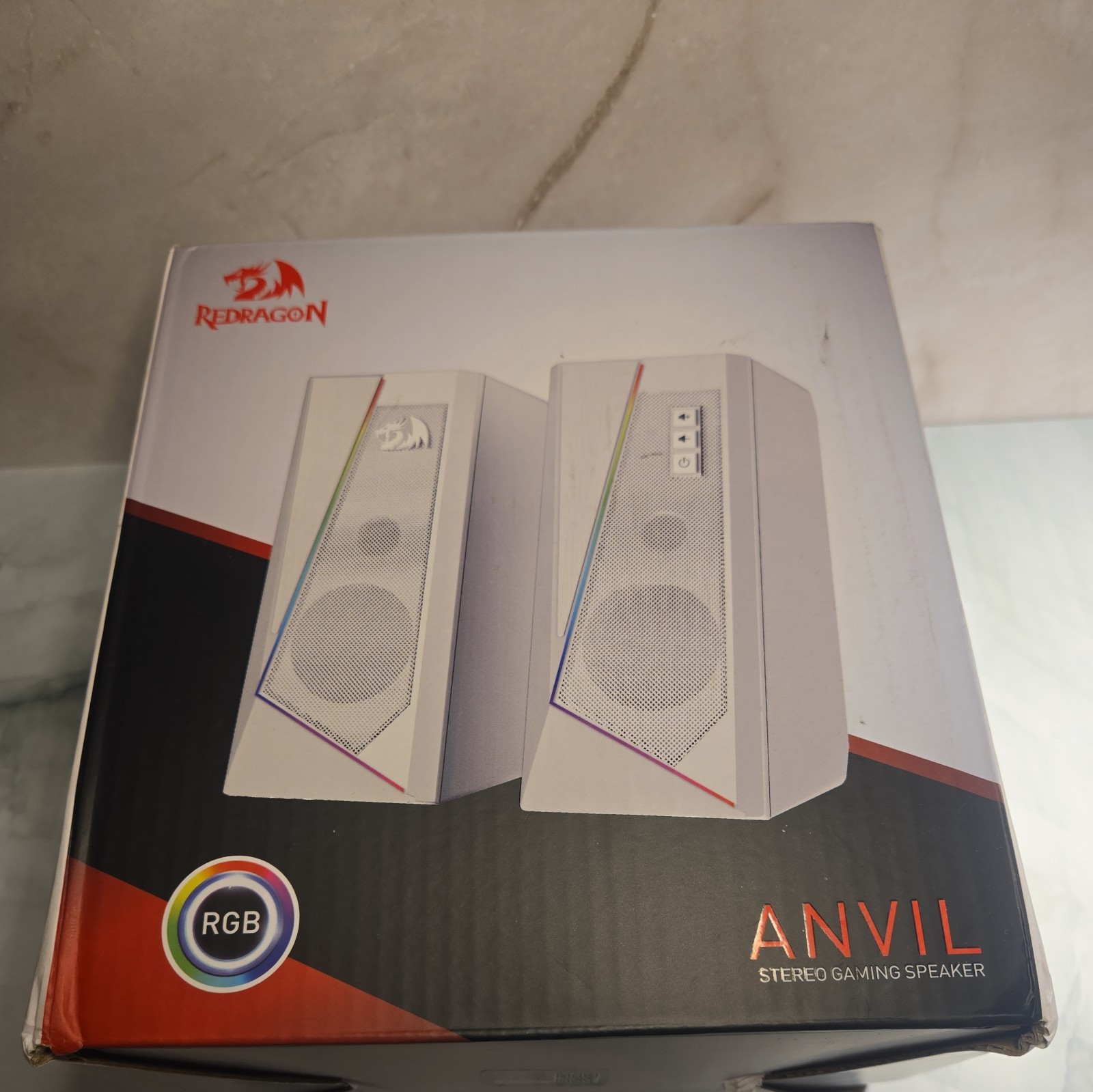 Redragon GS520 Anvil RGB LED Stereo Gaming Speakers, USB + 3.5mm