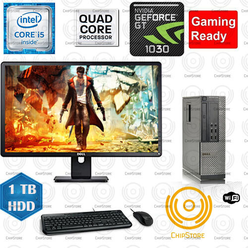 Fortnite GTA COD Gaming PC Desktop Computer 8GB Core i5 GT 1030 1TB Monitor 