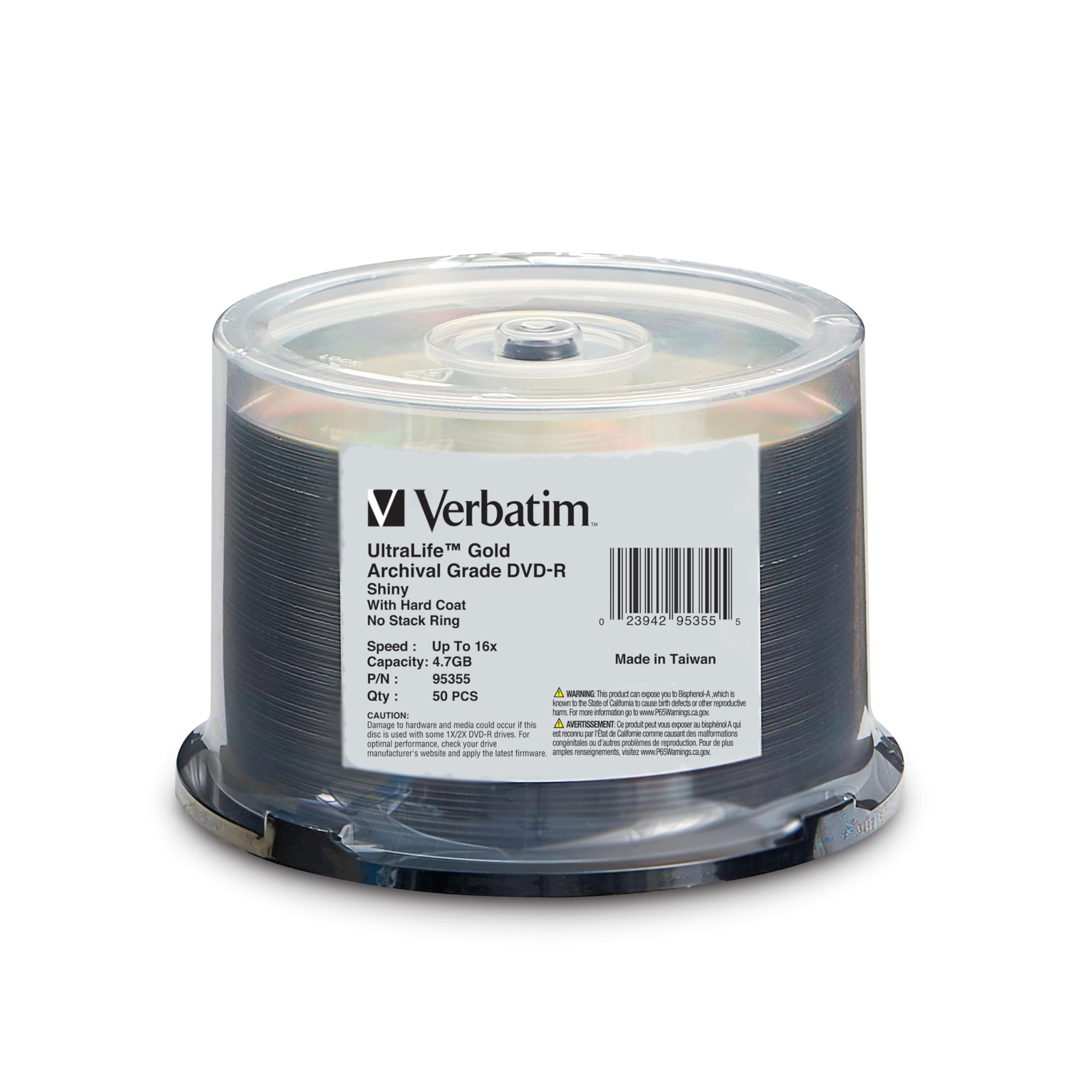 Verbatim DVD-r 4.7Gb 16X Ultralife Gold Archival Grade - Branded Surfa Electr...
