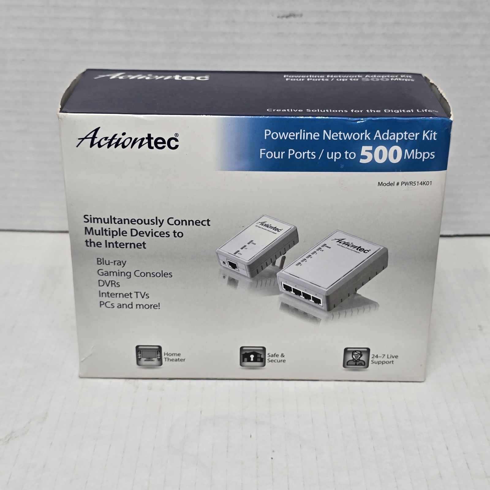 Actiontec 500 Mbps Powerline Network Adapter Kit - PWR514K01