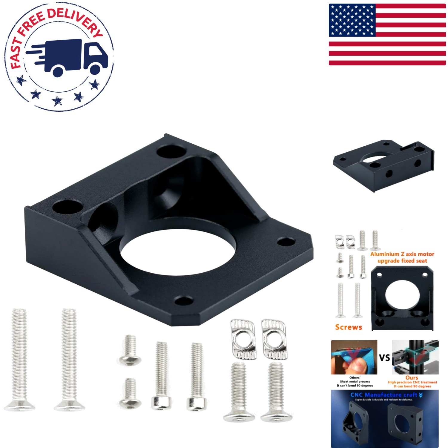 Upgrade Aluminum Ender 3 Z Axis Stepper Motor Mount for Superior Print Stability