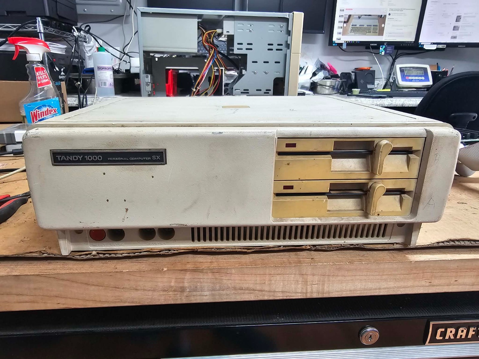 Vintage Retro Gaming Tandy 1000 SX Personal Computer System Powers & Posts #2