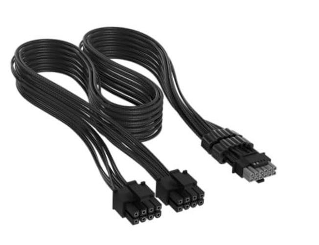 Corsair Elite Premium Type 4 Individually Sleeved 2X 8-Pin to PCIe 12V Black