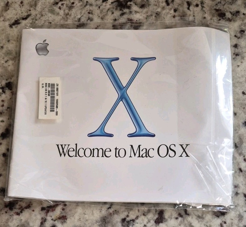 Vintage Apple Computers Welcome To Mac OS X, Update & Upgrade Discs and Manual