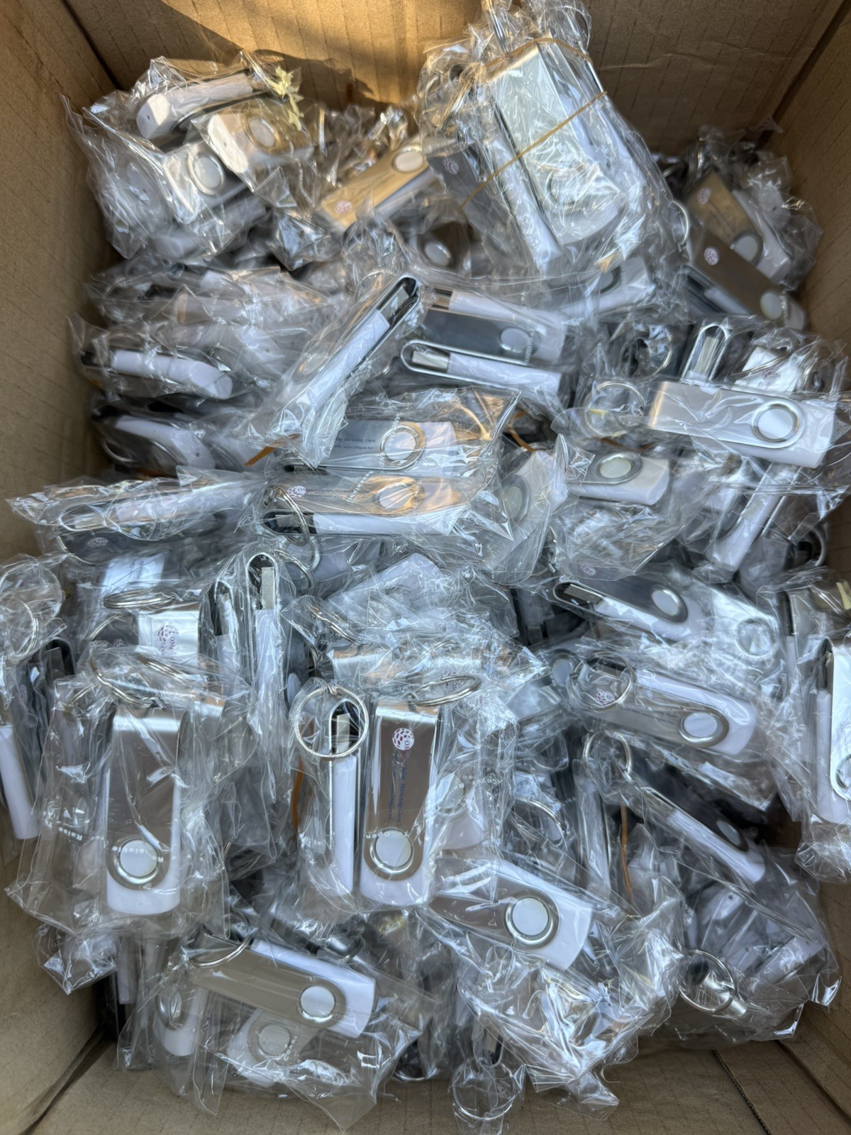 Bulk 128MB USB 2.0 Flash Drives Swivel Keyring Lot 10 / 20 / 50 / 100 Pcs