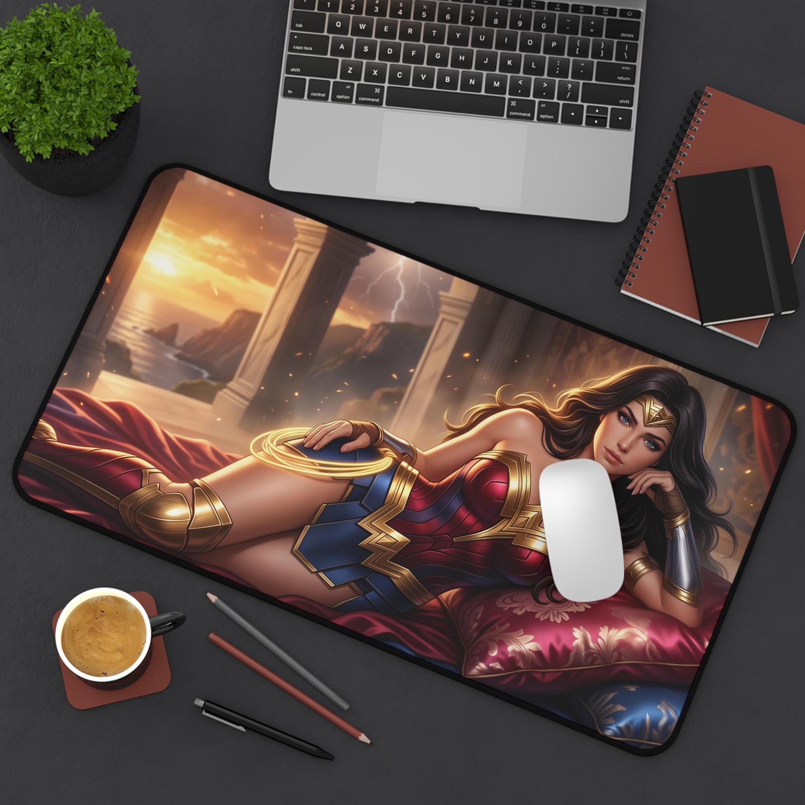 DC Comics Mouse Pad, Wonder Woman Desk Mat, Large Pad