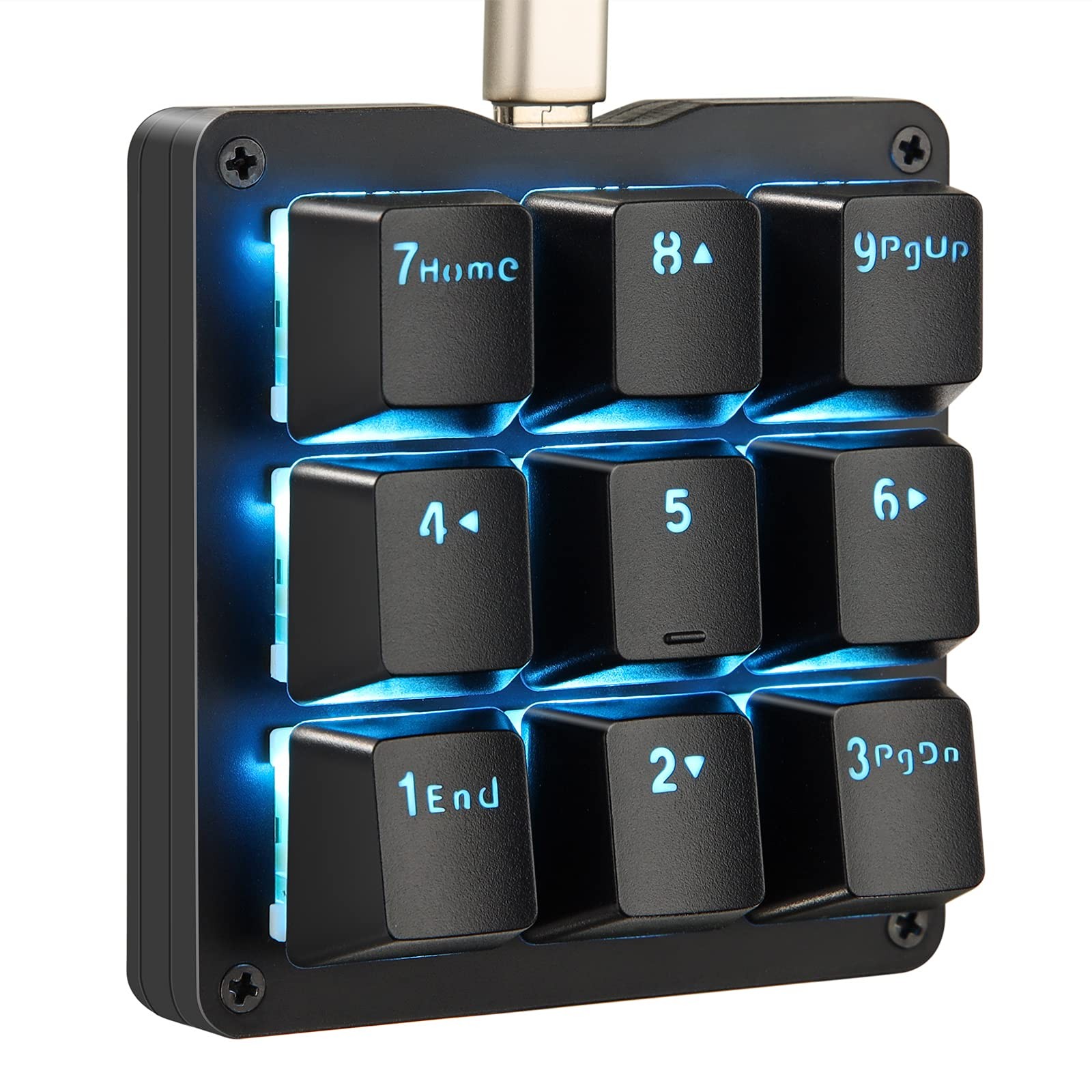 Koolertron Mechanical Numpad Macro Keyboard, 9-Key Numeric Keypad LED Backlit...