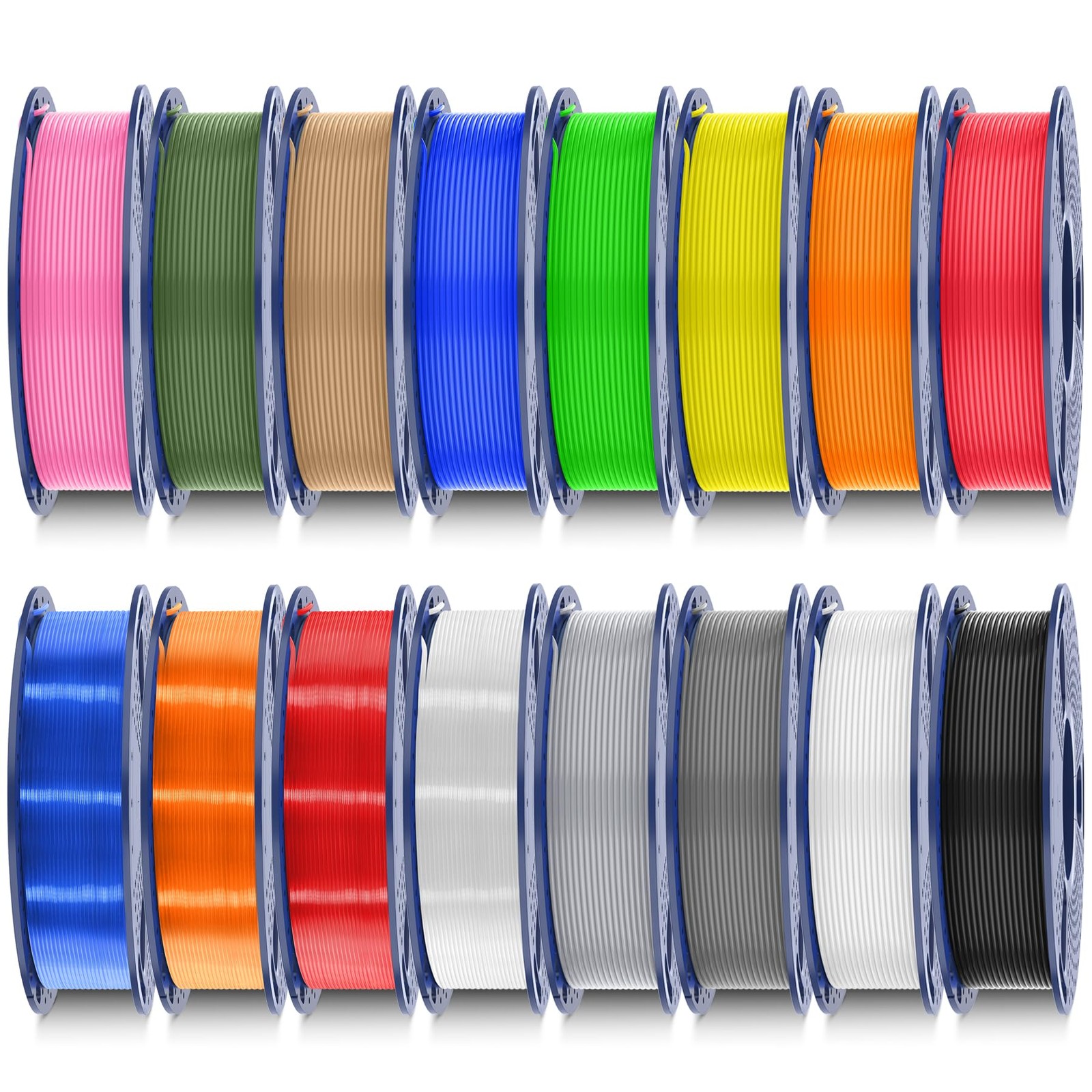 SUNLU 16 Color PLA Filament Bundle Multicolor, 0.25kg per Spool, Total 4KG