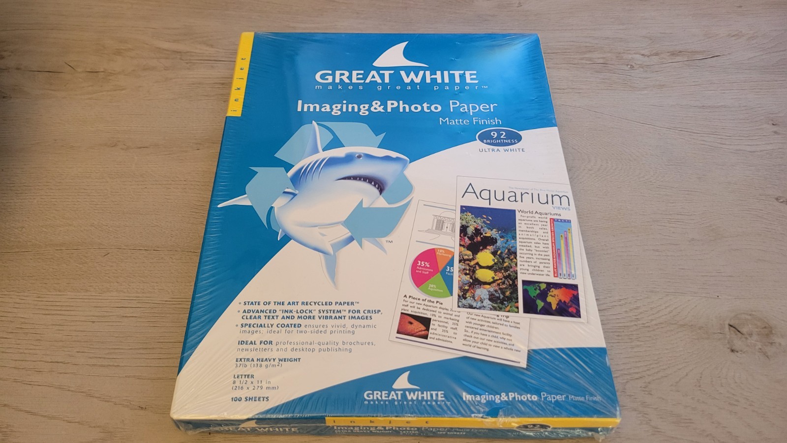 Great White Matte Coated Imaging & Photo Paper 1 1/2" x 11" New