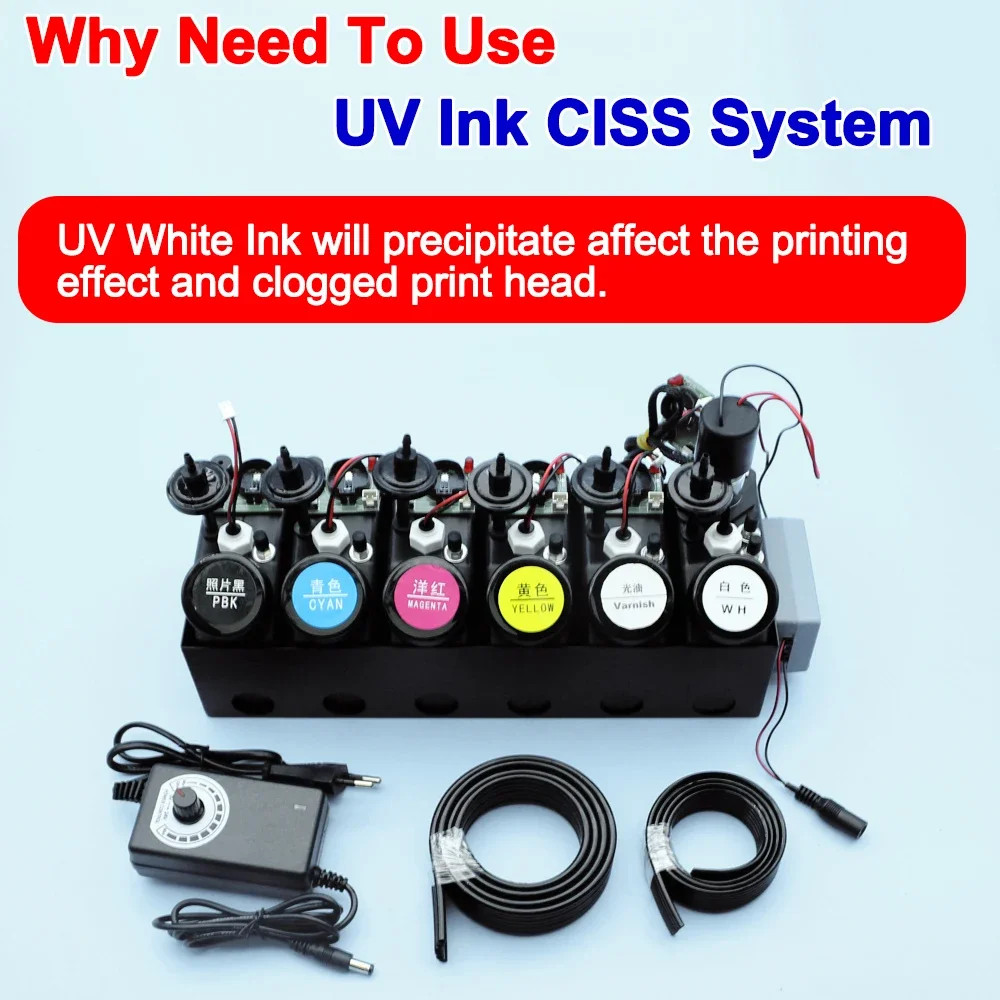 250ML UV DTF Ink CISS System With Stirrer Timer Speed Adjustable Sensor Alarm
