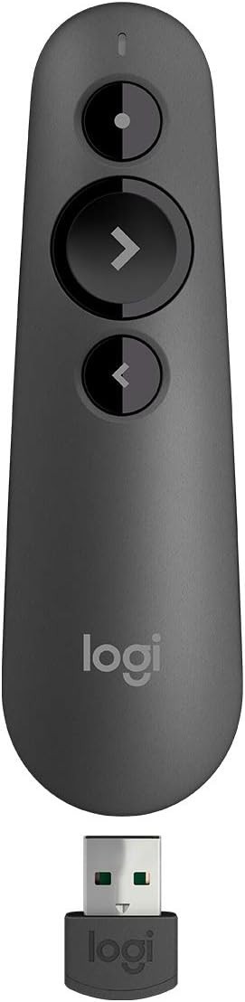 Logitech Wireless Presenter R500s PowerPoint Clicker with Laser Pointer