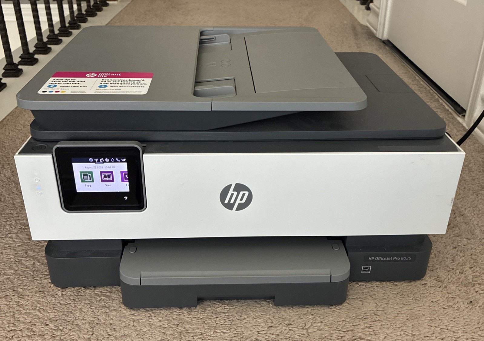 HP OfficeJet Pro 8025 All-In-1InkjetPrinter216 Pages Print,New Black & Color Ink