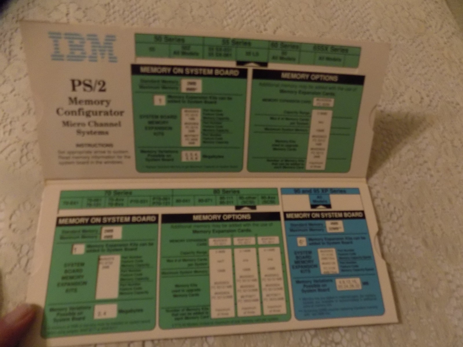 1990 IBM Personal System PS/2 Configuration Aid, Slidebar