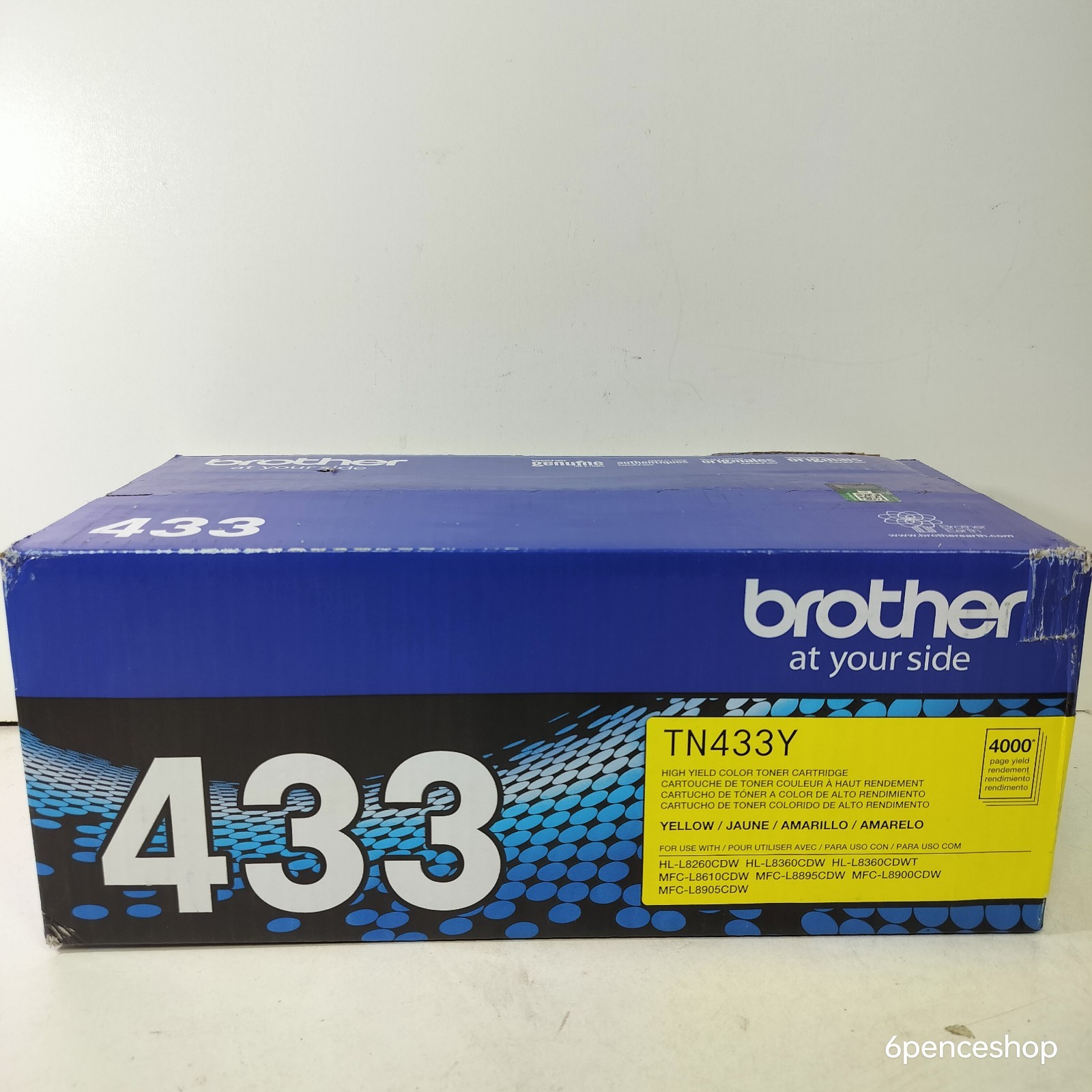 Deformed Box-Brother TN433Y Yellow Toner Cartridge