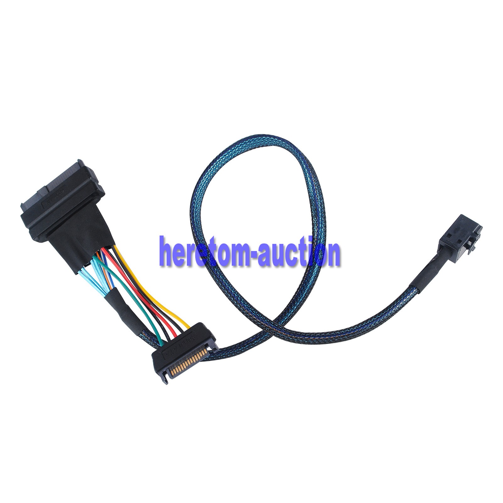 SFF-8639 68P Straight + PWR to SFF-8643 36P Mini SAS U.2 Cable for 2.5 NVMe SSD