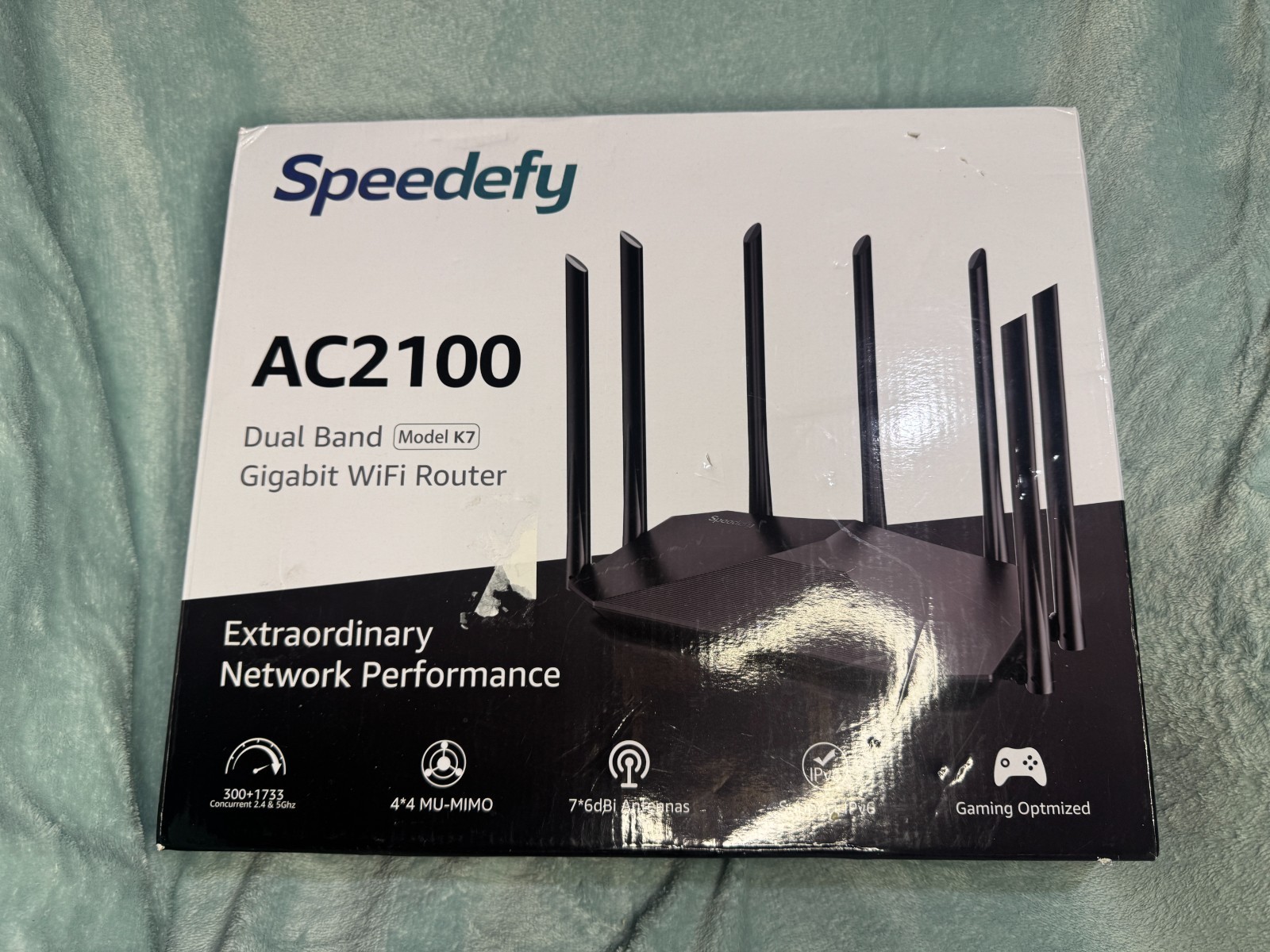 Speedefy AC2100 Smart WiFi Router, Dual Band, Model K7