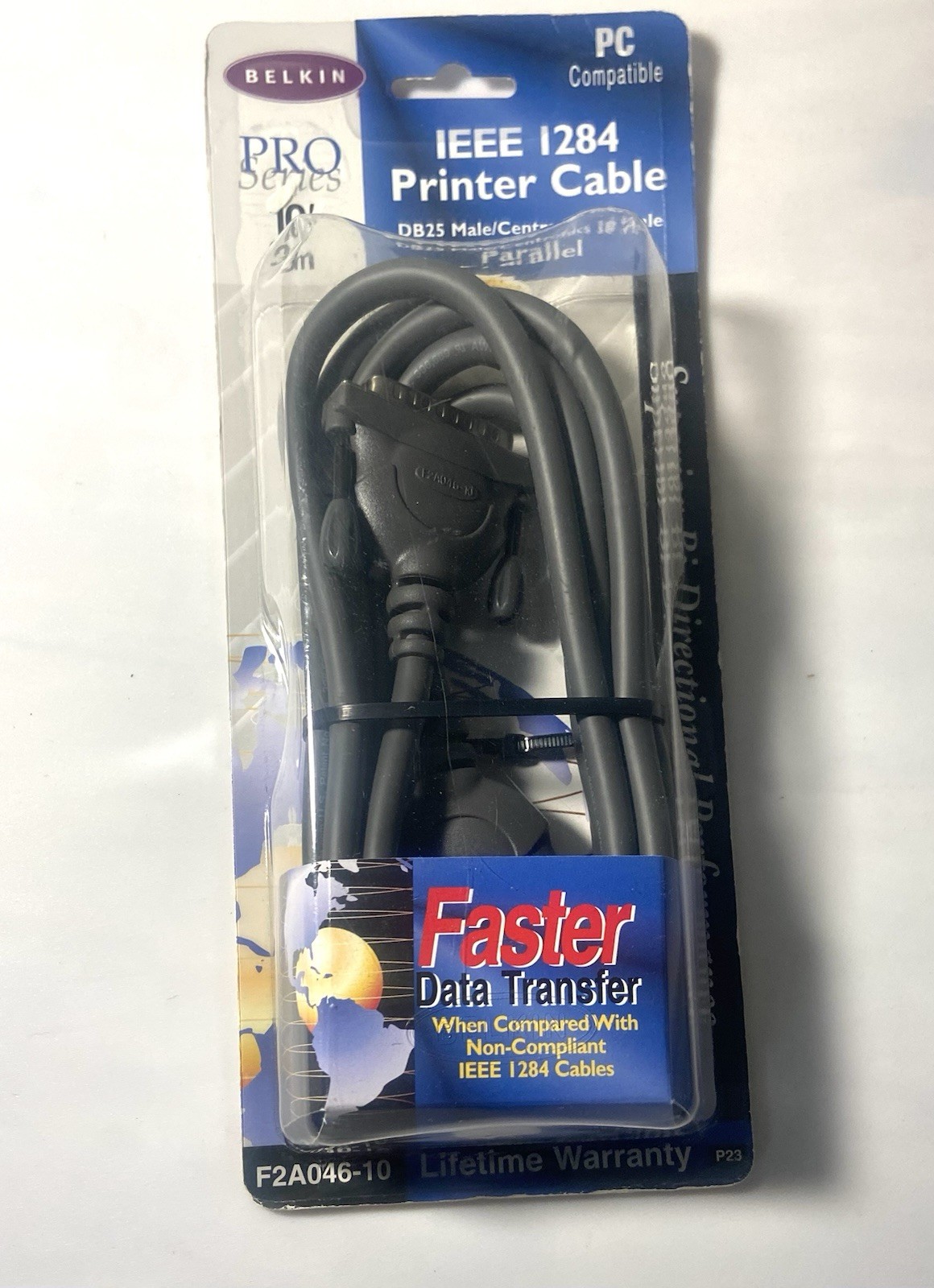 DB25 Male Pro Series Parallel Printer Cable 6' IEEE 1284 Belkin F2A046-06 NIP