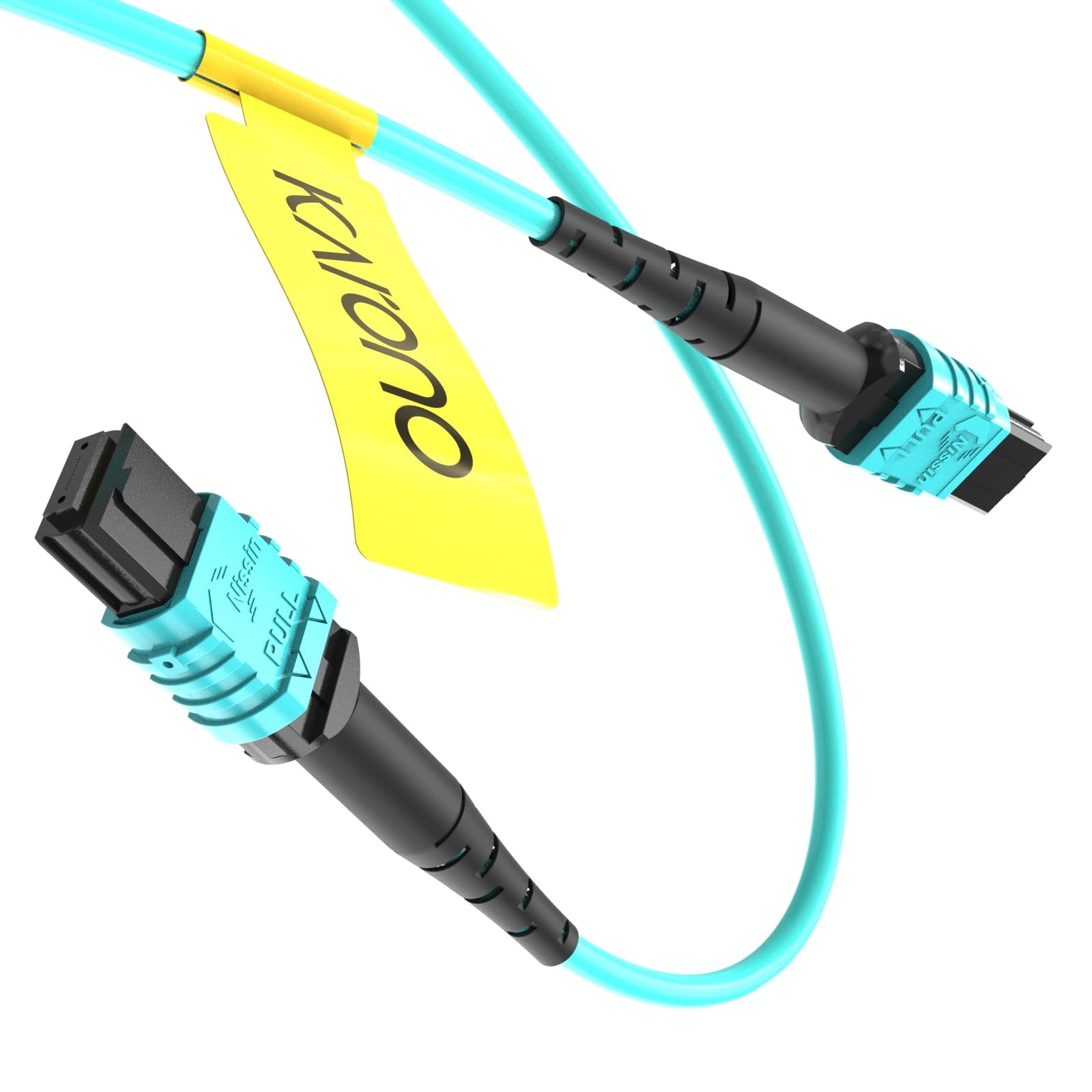 3.3 ft 1M MPO/MTP MPO Fiber Cable 12 Fibers Female 40G OM3 Type B Aqua