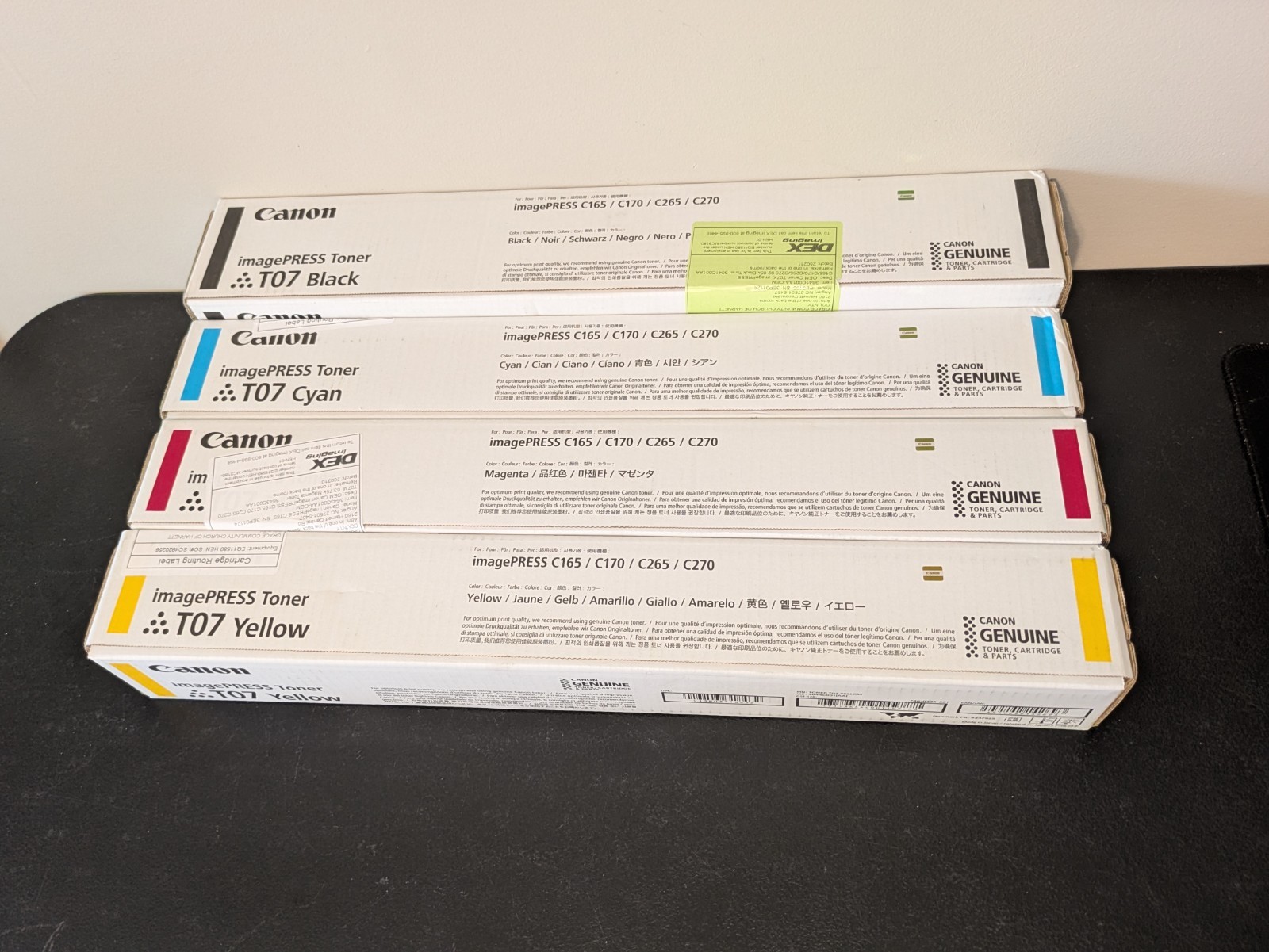 Canon imagePRESS T07 for C170 C165 C265 C270 Toner Ink Cartridge Set SEALED NEW