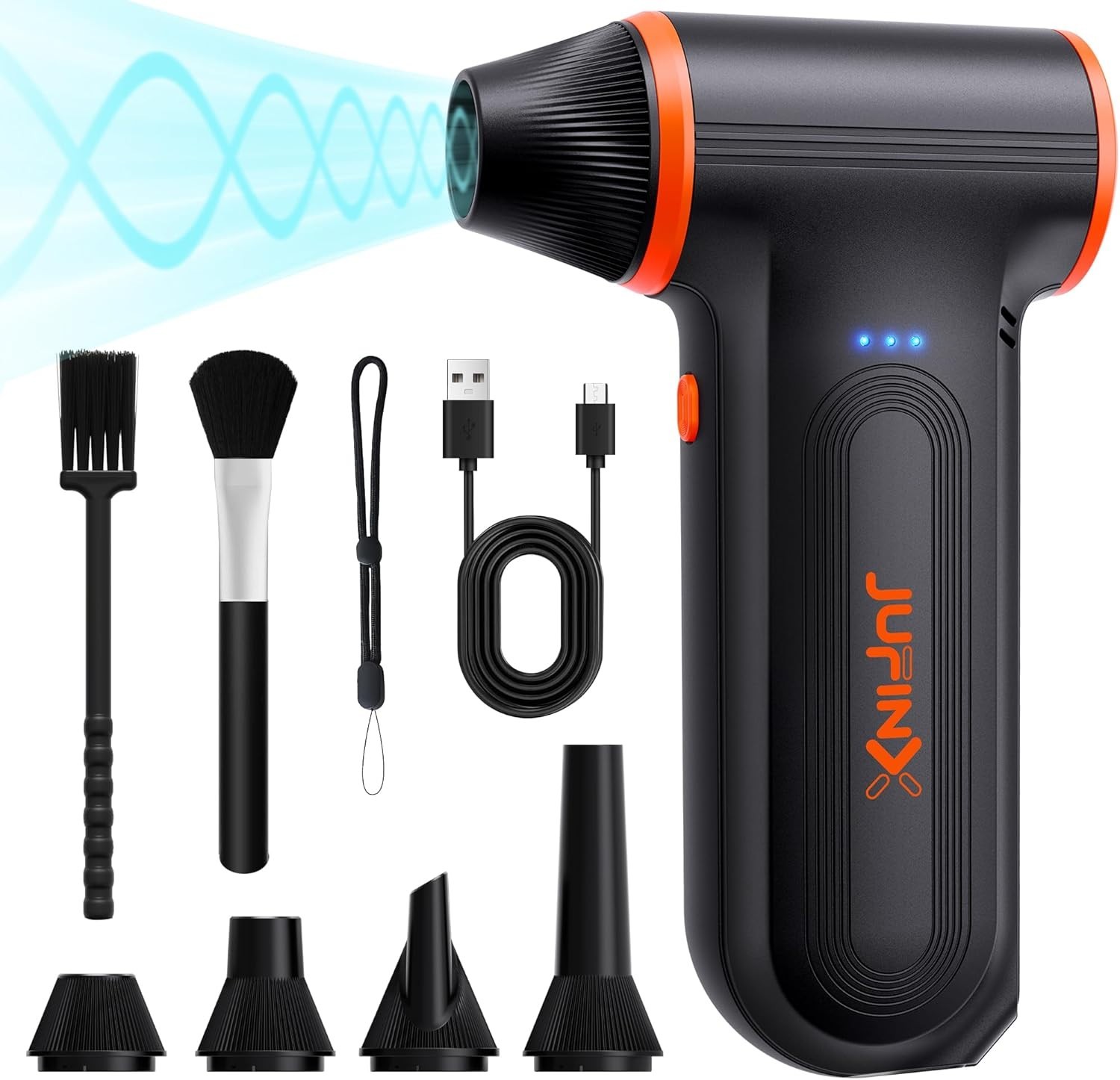 150,000RPM Electric Air Duster with 3 Adjustable Gears for Versatile Cleaning