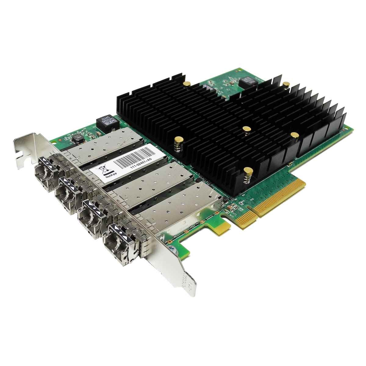 NetApp P007976-41H FC Quad-Port SFP+ 16Gb/s PCIe x8 Server Adapter 111-02455+B0