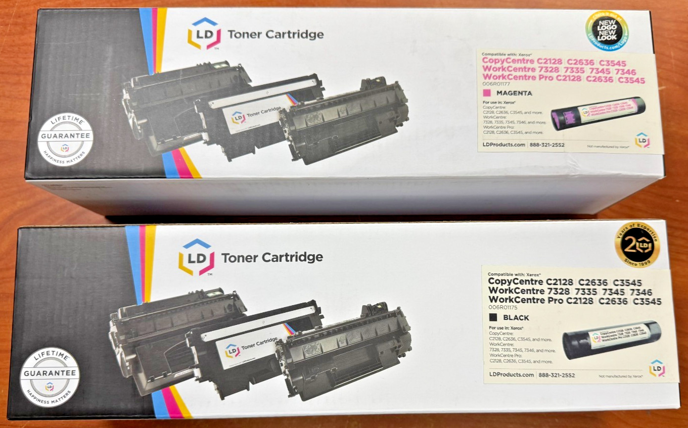 Bundle of 2 Pack LD Toner Cartridges for XEROX - See Desc for Compatibility