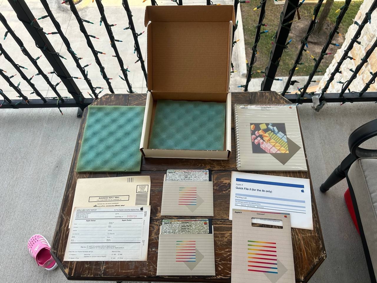 Apple II Quick File II Software with Disks. Manuals. Box. 1982 year