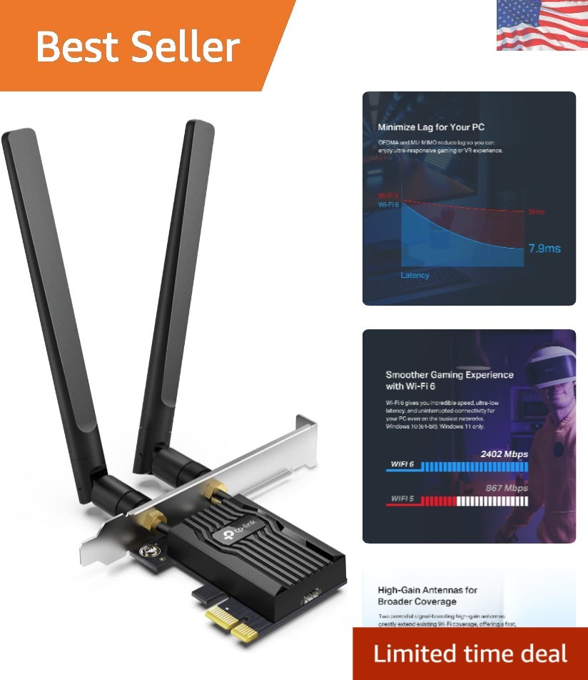 Next-Gen WiFi 6 PCIe Adapter with Effortless Setup & Robust Security Features