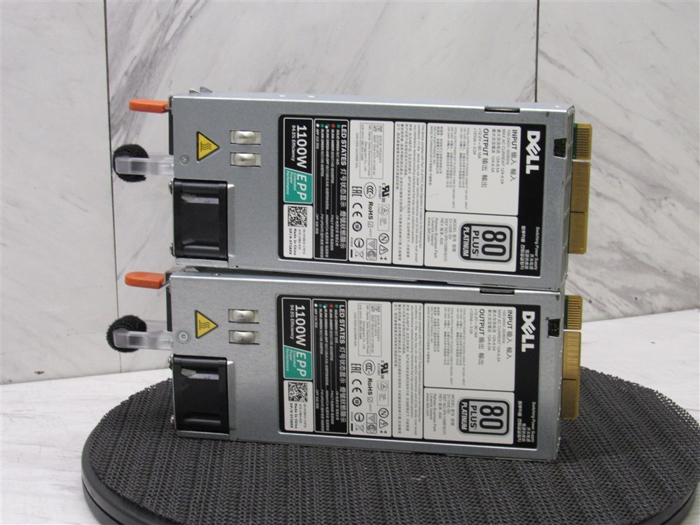 Lot of 2 Dell PowerEdge 1100W PSU R430 R530 R630 R730 R740 D1100E-S0 Y26KX