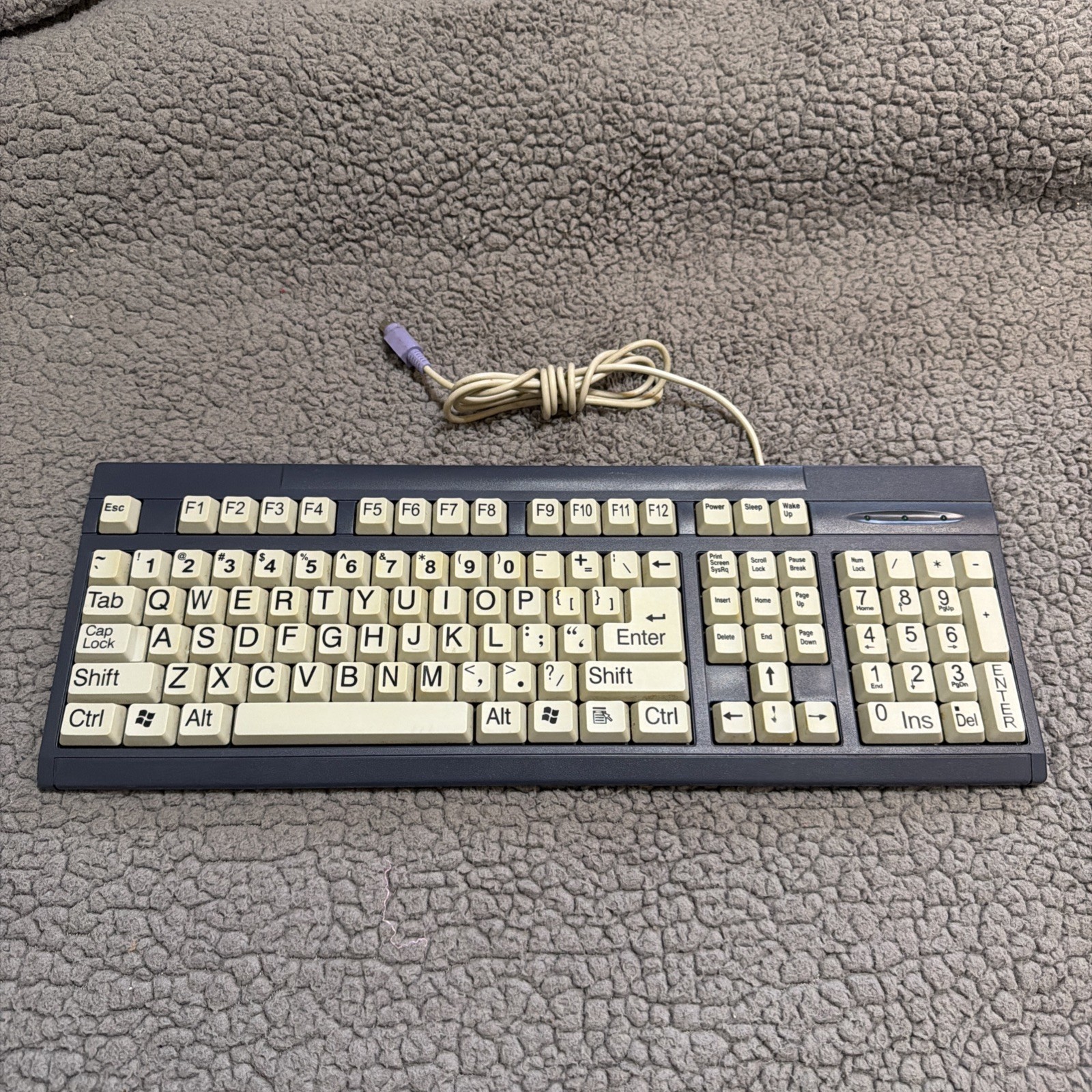 Computer Keyboard Easy To Read PS/2 Windows Mac Large Font Visibility Learn