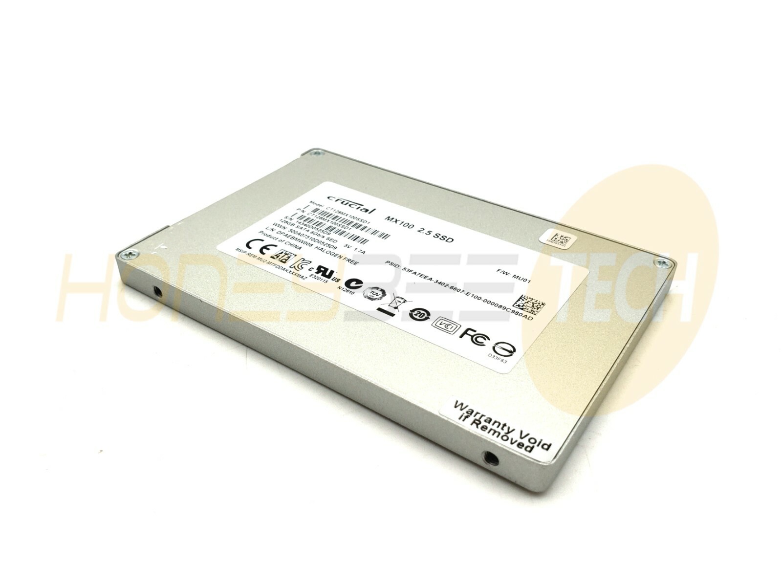 GENUINE DELL CRUCIAL 128GB 2.5" SATA 7MM SOLID STATE DRIVE CT128MX100SSD1 TESTED