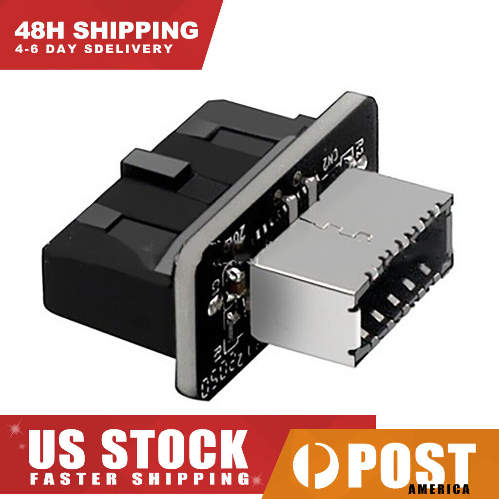Type E Adapter 20pin to 19pin USB3.0 Internal Header to USB3.1/3.2 Type C Front