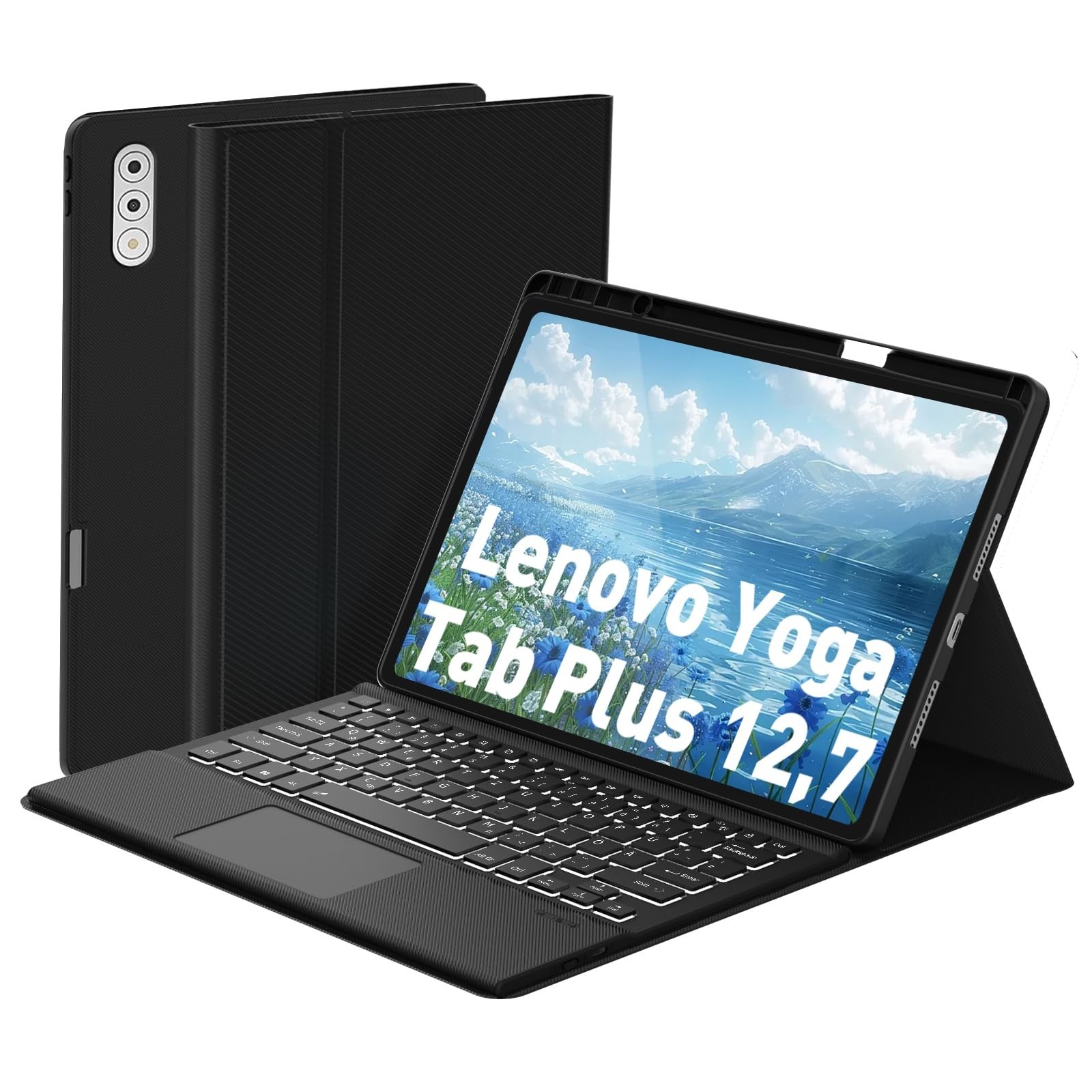 Keyboard Case Touch for Lenovo Yoga Tab Plus 12.7" 2025, Bluetooth Keyboard w...