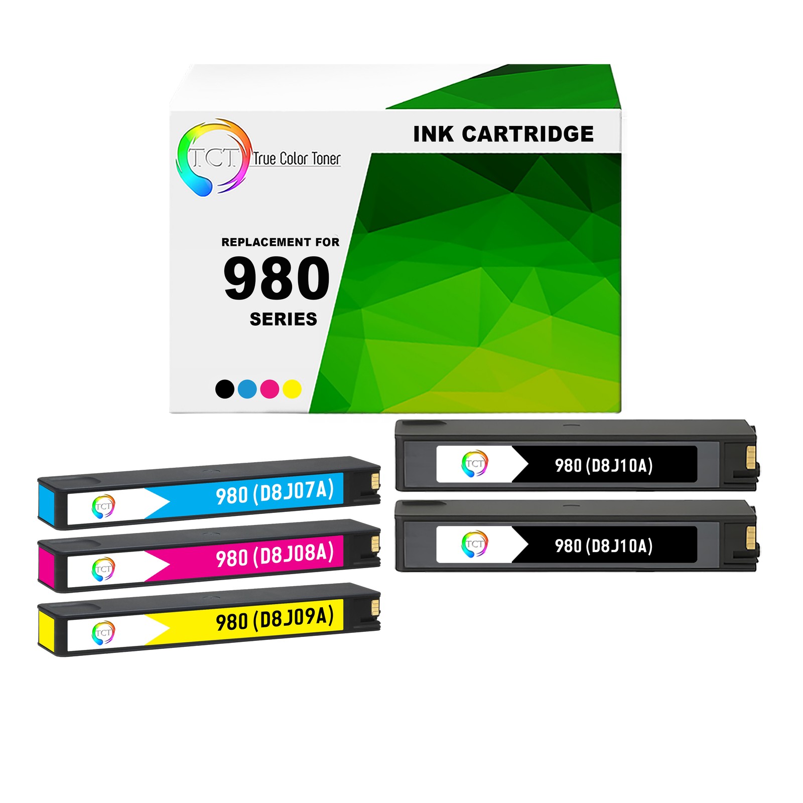 5Pk TCT Compatible For HP 980 OfficeJet X555dn X555xh M585z CMYK Ink Cartridge