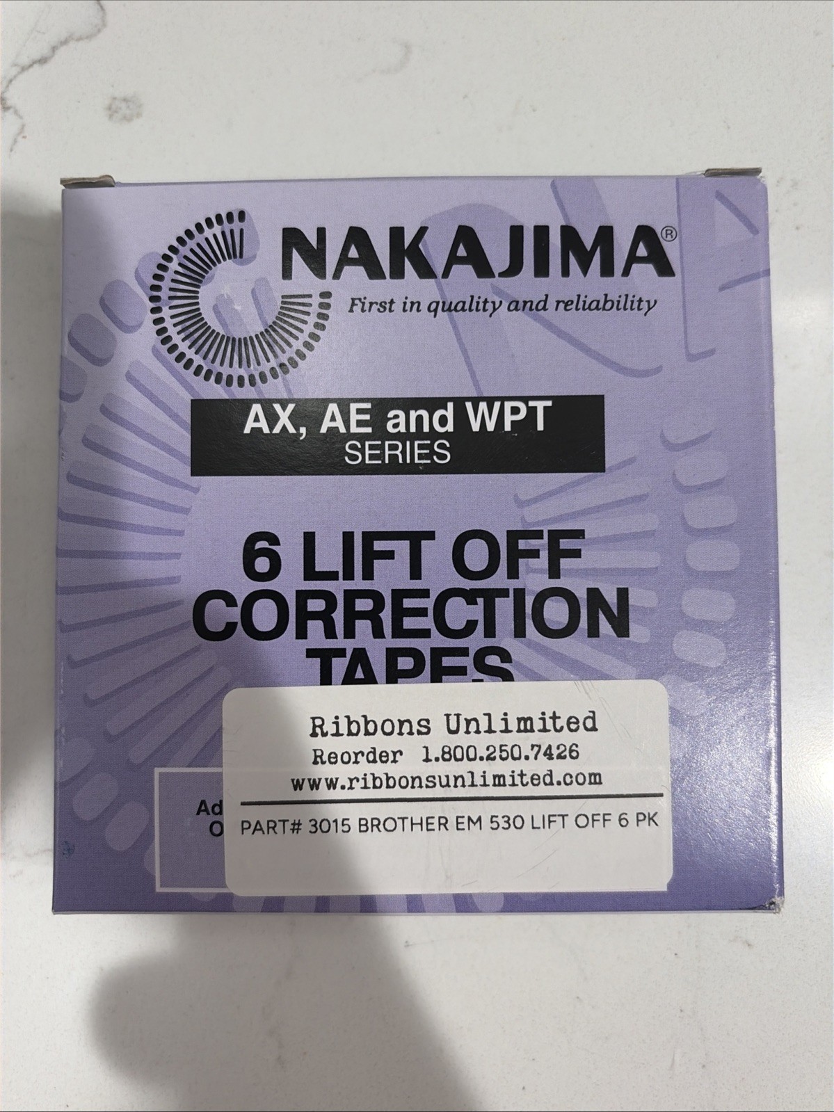 Nakajima Correction Tape Lift Off Open Box AX AE WPT Series Sealed