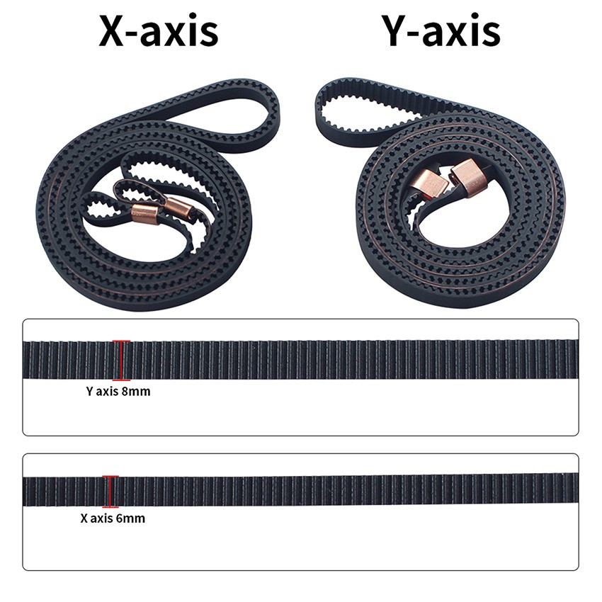 XY Axis Timing Synchronous Belt 2GT w/ Copper Buckle for Kobra 2 Max 3D Printer