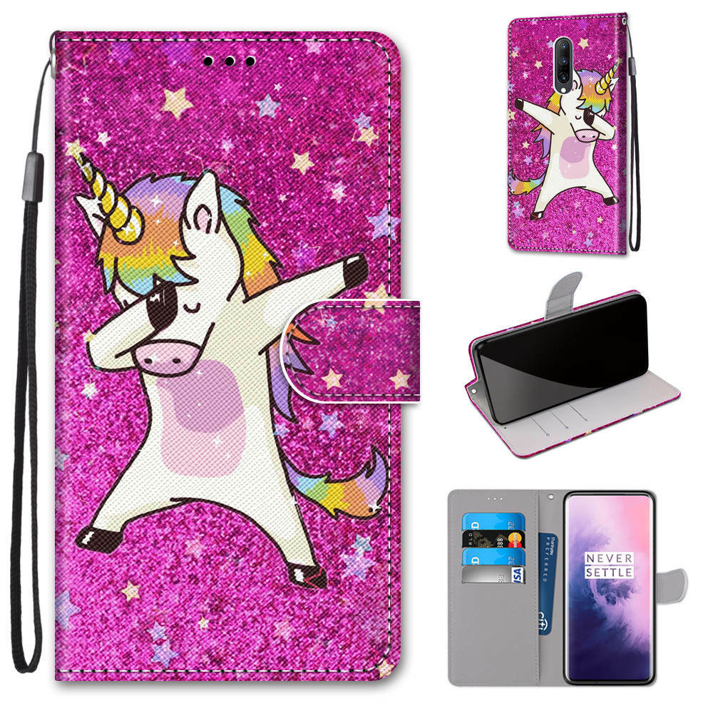 Flip Cat Unicorn Flower Card Wallet Cover Case For S25 Edge S24 FE S23 Ultra