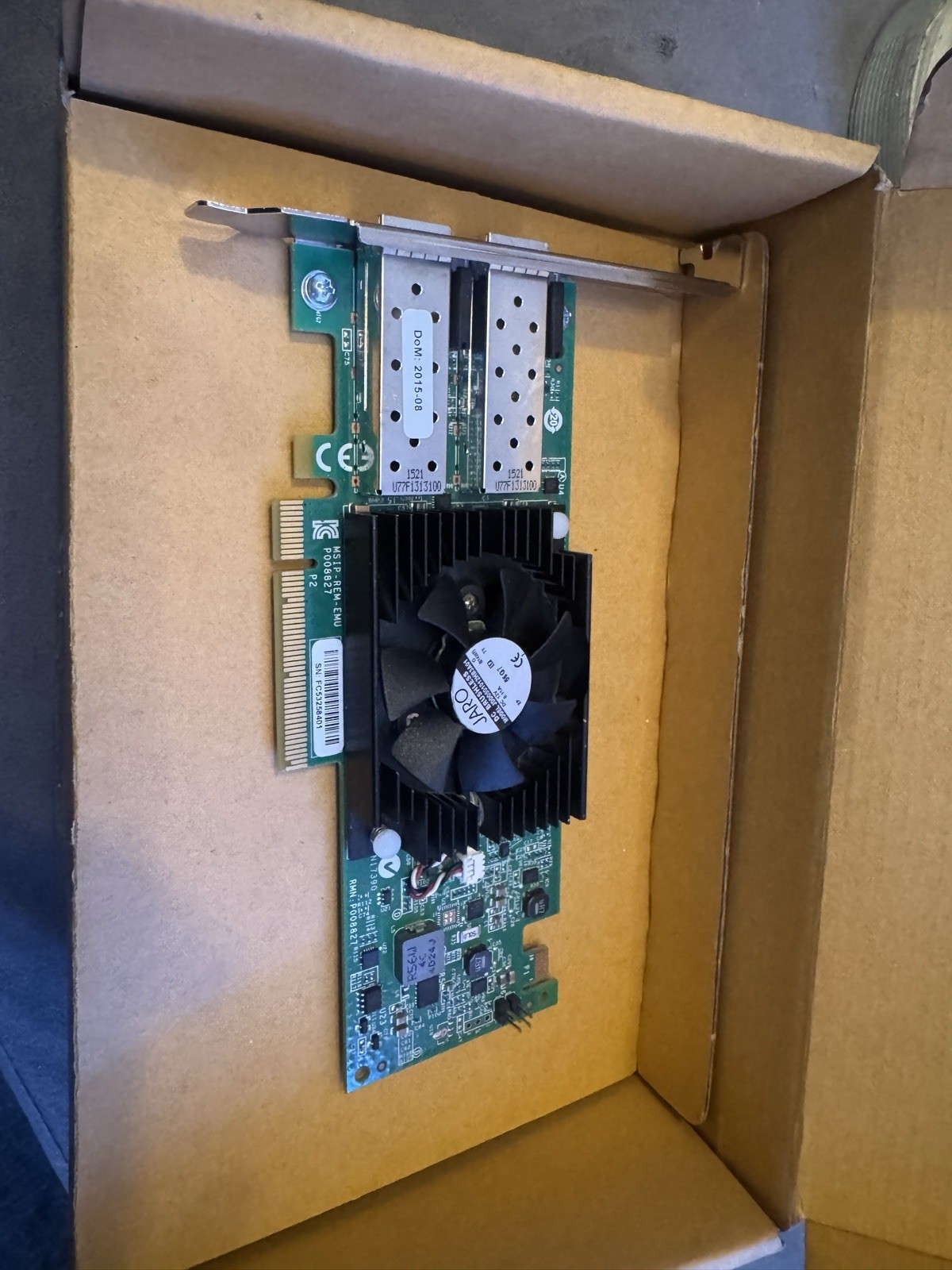 Dell 02PF2N Emulex Dual-Port 10GbE SFP+ PCIe x8 NIC P008827-23E