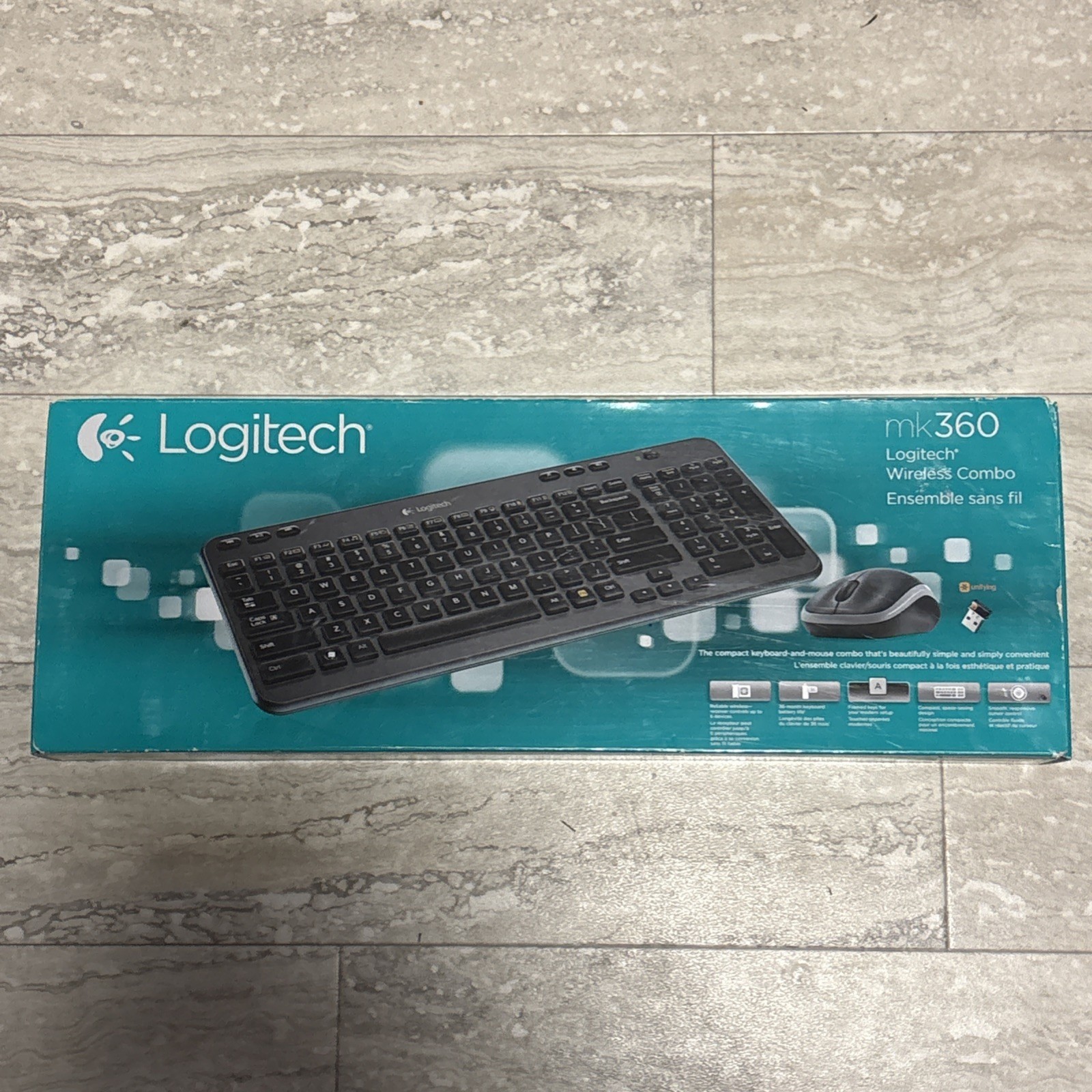 Logitech MK360 Wireless Keyboard & Mouse Combo 2.4GHz USB Receiver Black NOB