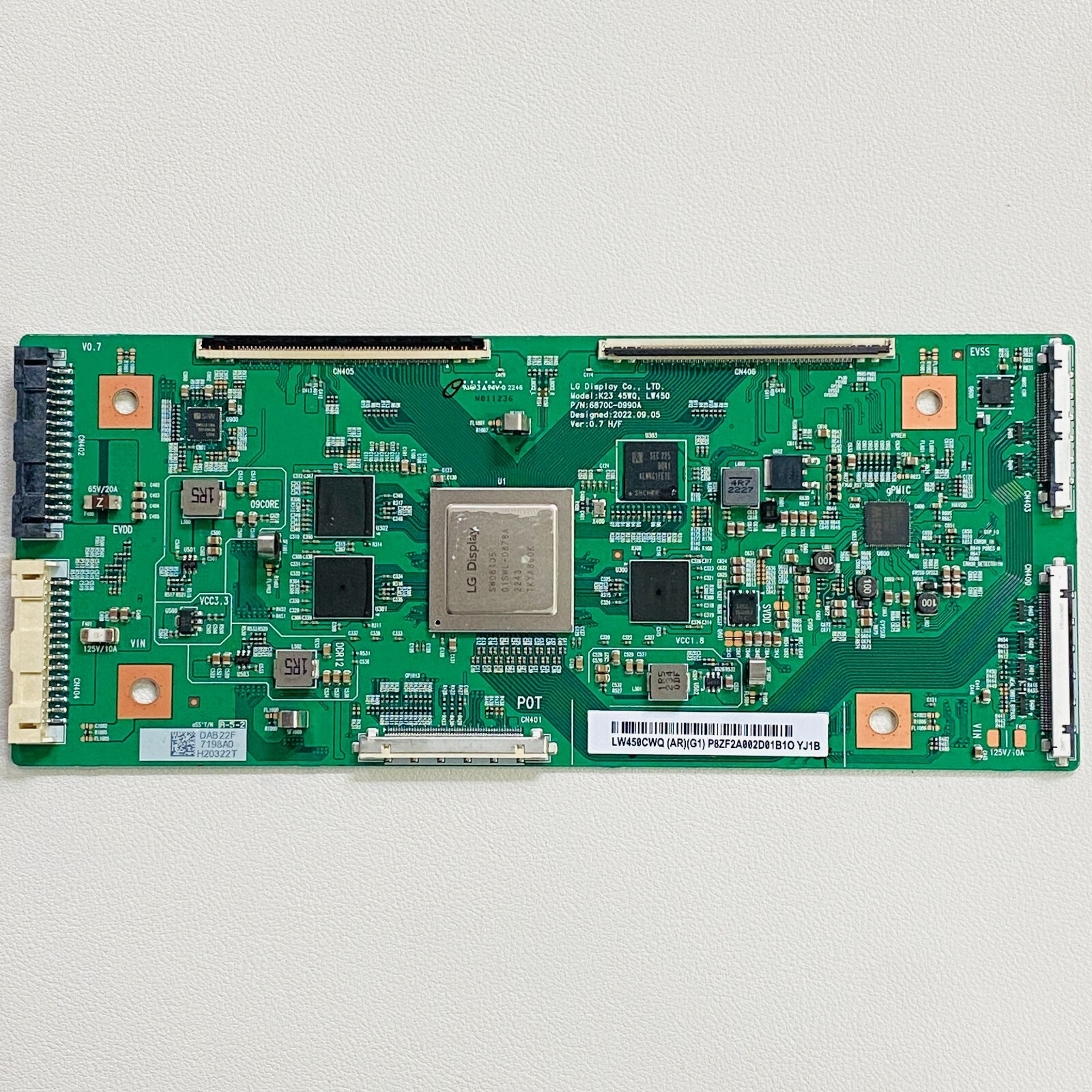Original LG PN : 6870C-0990A T-Con Board FOR/FROM 45GR95QE Monitor
